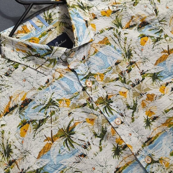 Robert Graham Shirt Men's XL Multicolor Floral Tropical Print Short Sleeve - Picture 1 of 13